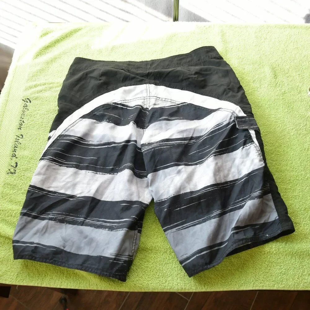 NWT - SALTrockCobain Stripe Boardshort Grey, Size L